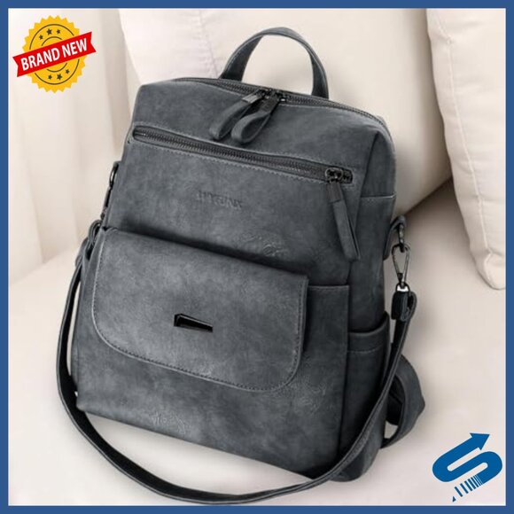 PU Leather Backpack Purse Multipurpose Handbag Adjustable Strap 12x11 Inches main image 6